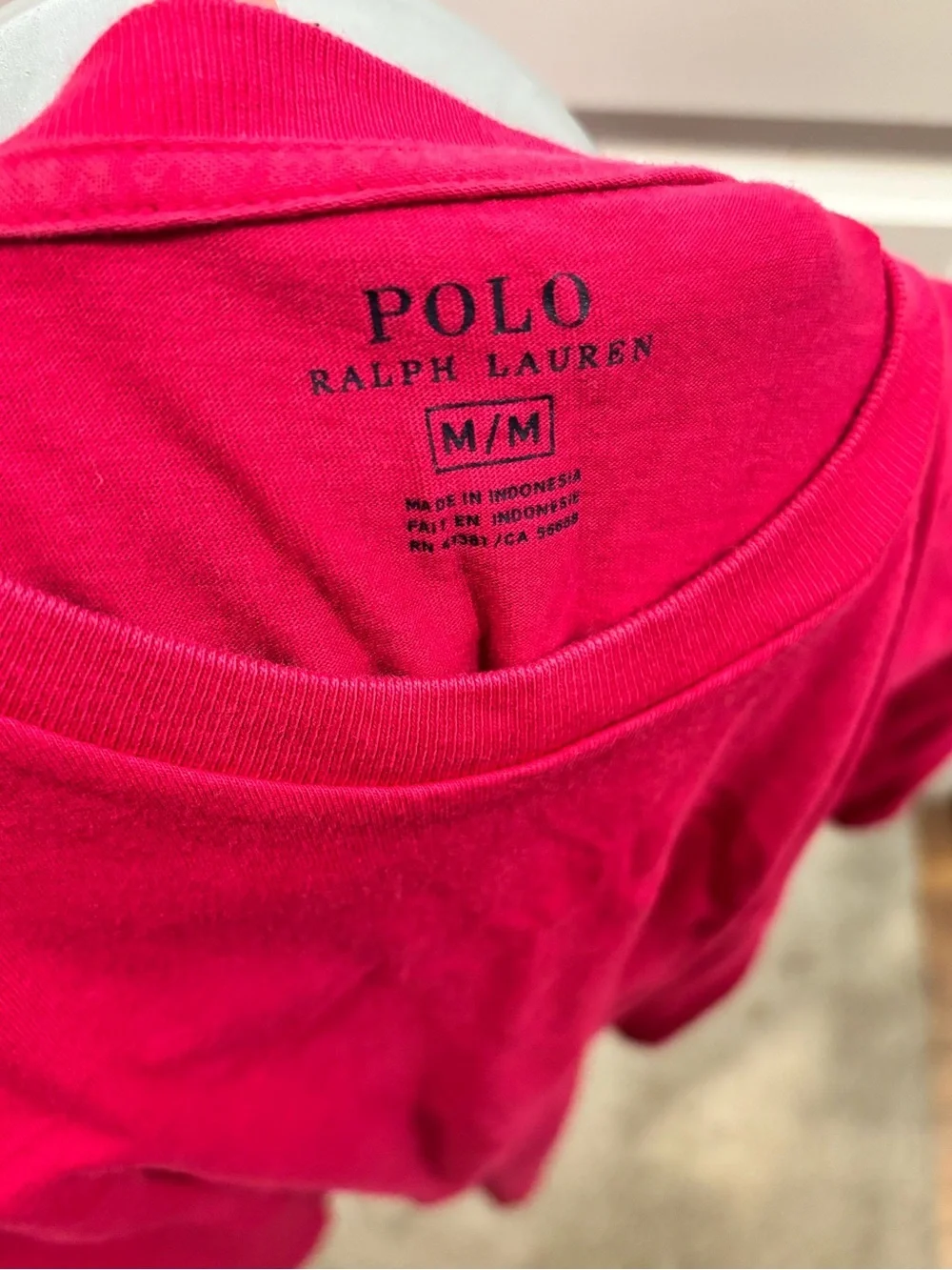 Polo by Ralph Lauren Bright Pink Short-Sleeve Crew Tee with Navy Pony